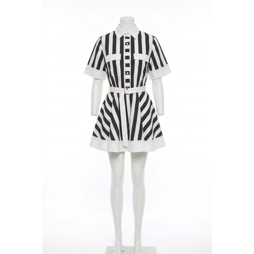 NEW JS71 yana mini dress in black and white stripe